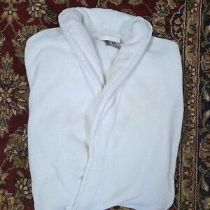 Plush White Bathrobe with Pockets